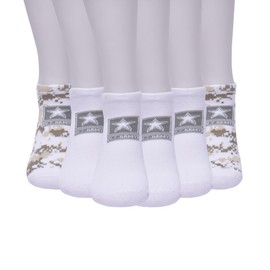 6PK Army Digi Camo HC No Show