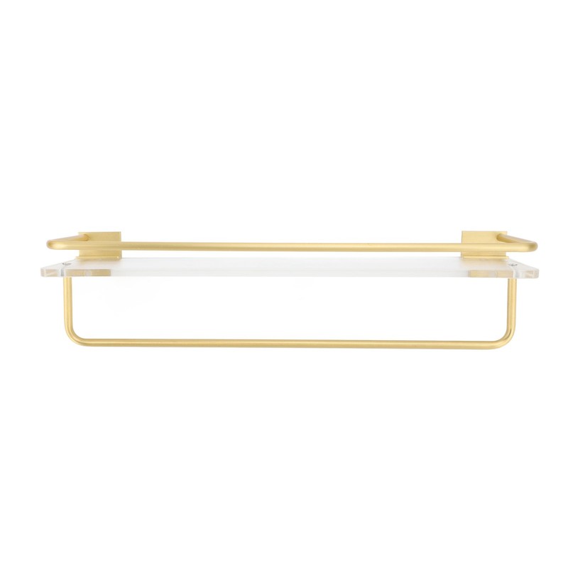 Bathroom Wall Shelf Space Aluminum and Acrylic Rustproof Punch Free