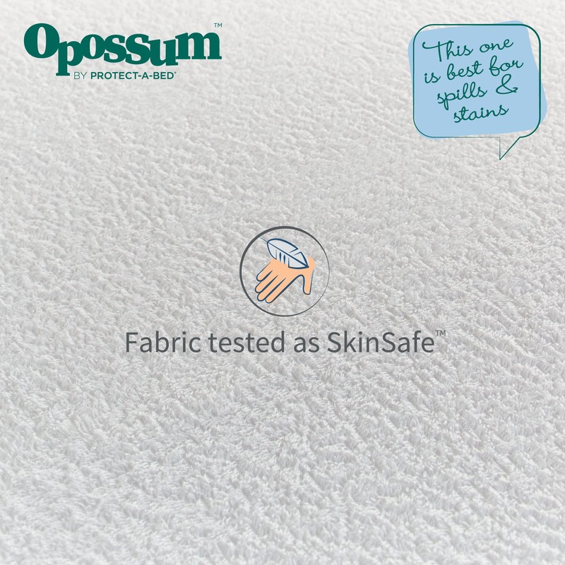 Opossum by Protect-A-Bed Cotton Terry Waterproof Pillow Protector, U Shaped