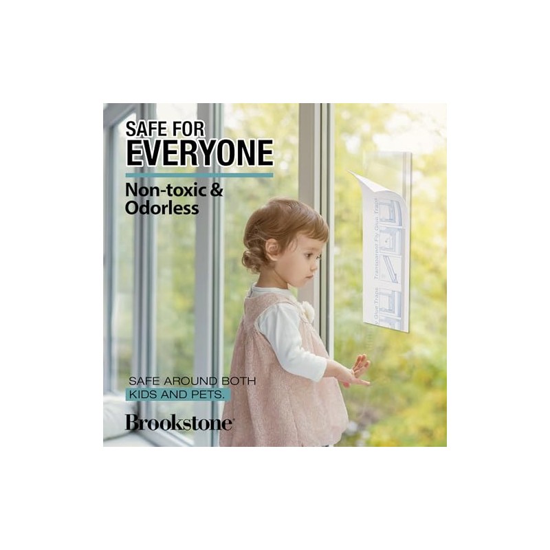 Brookstone Window Insect Trap Stickers – 16 Pack | Transparent