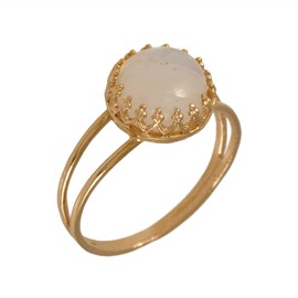 Custom Moonstone Ring Gemstone Ring Rainbow Moonstone Jewellery Gold Filled Ring
