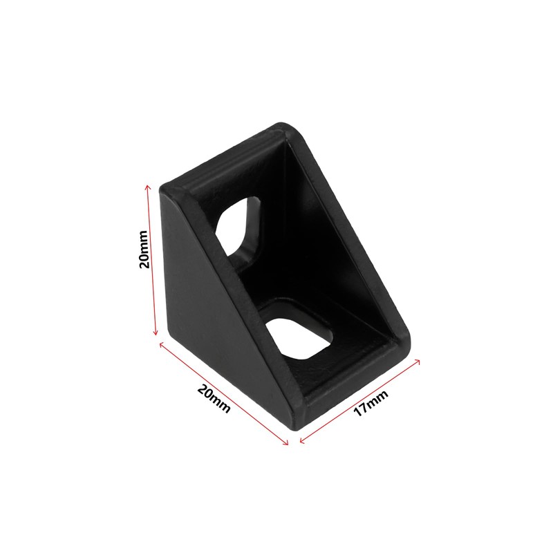 LT Easiyl 25pcs Extruded Aluminum Profile Black Aluminum Profile Corner