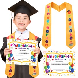 BkeeCten Kindergarten Preschool Graduation Certificates - Kindergarten Preschool Sash Blank Awards Certificate Graduation Diploma Set Kids' Grad Celebration of Achievement Award Congrats Grad Party