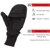 Zeltauto Men’s Thinsulate Gloves Convertible Fingerless Mitten Flap Cover Multipurpose