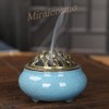 miraicosmo Incense Burner Incense Holder Set Soothing Color Ceramic (Light