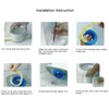 Cyrank Toilet Wax Ring, Toilet Flange Odor-resistant Drain Pipe Sealing