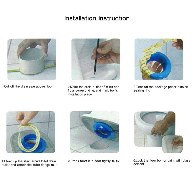 Cyrank Toilet Wax Ring, Toilet Flange Odor-resistant Drain Pipe Sealing