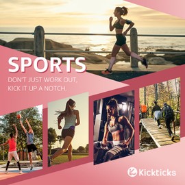 Kickticks - 4 pares de calcetines de compresión para mujer y hombre, unisex, 20-30 mmHg hasta la rodilla, talla grande, para correr, Azul, blanco, verde, rosa, L-XL