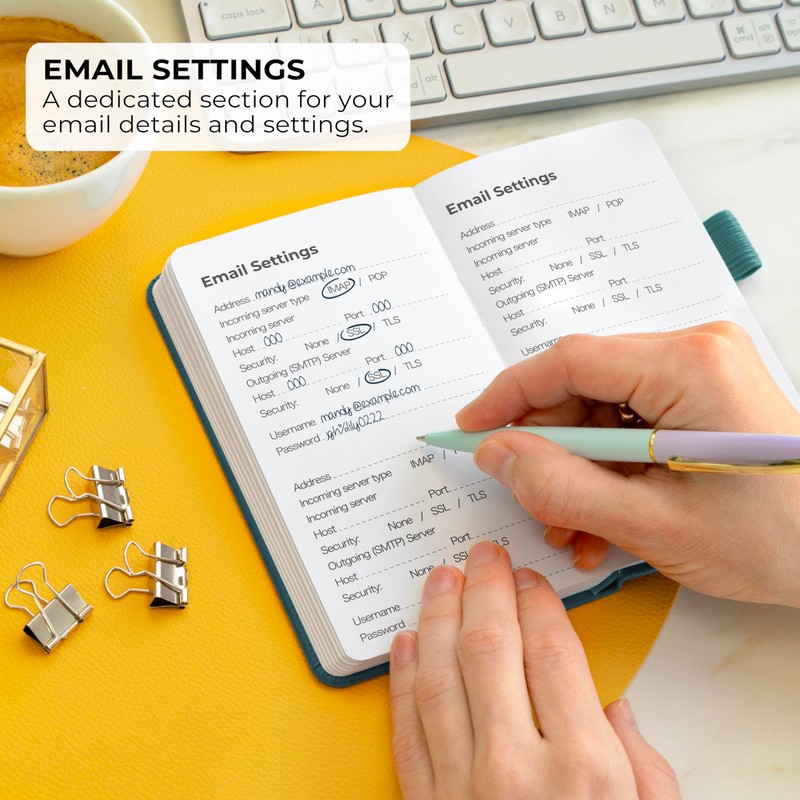 Clever Fox Password Book Pocket – Small Internet Address &