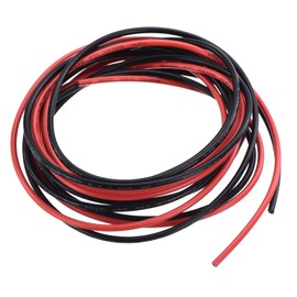QUARKZMAN PVC Connection Wire 1.5 m / 5 ft 18AWG Flexible Electric Wire UL1007 Tinned Copper, Black Red, 2 mm Diameter for Model Aircraft Electrical Devices Internal Connection