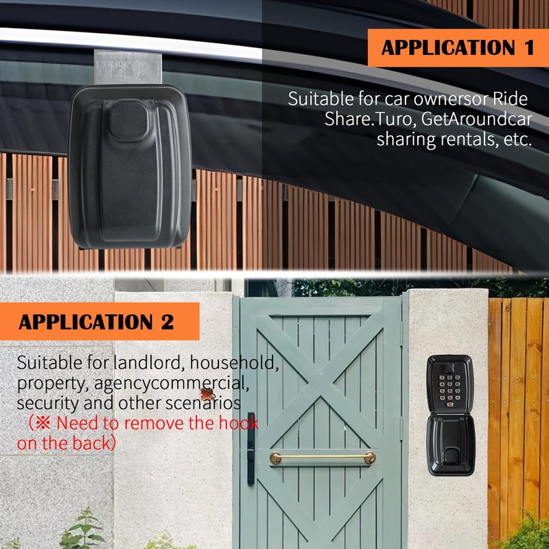 SUGOOE Car Lock Box, Car Window Punch Button Lock Box,