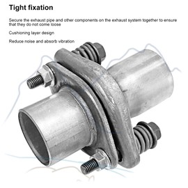 Exhaust Screw Nut Kit, Exhaust Spring Screw Nut M10 X 1.25 Fixed Fixing Noise Reduction Manifold Screw Kit for Exhaust Pipe Repair