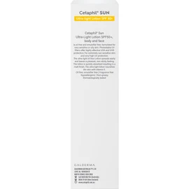 Cetaphil Ultra-Light Sunscreen Lotion SPF 50+ 100ml, Broad Spectrum Sun Protection For Oily Skin, 4 hours water resistant, Suitable Under Make-up, Dermatologist Tested
