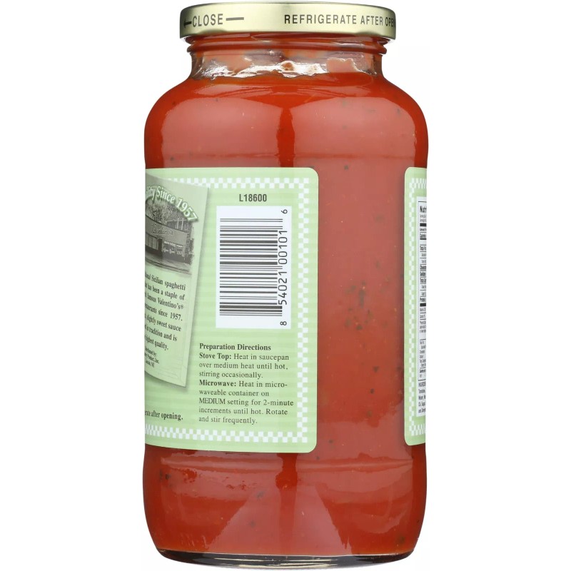 Generic Valentino's "Old Style" Italian Sweet Basil Pasta Sauce, 26