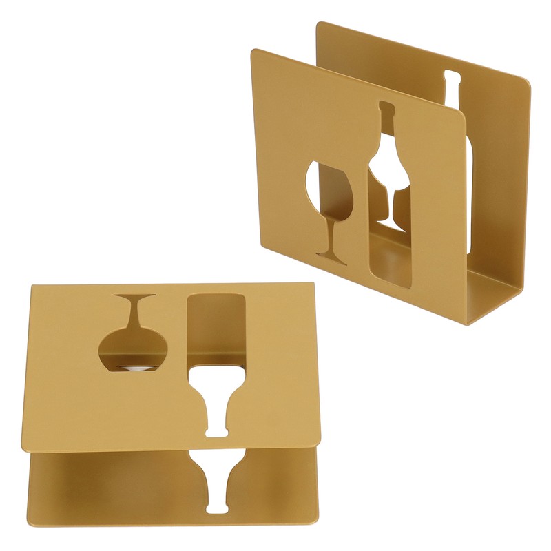 2pcs Stainless Steel Napkin Holder Freestanding Kitchen Restaurant Paper Napkin