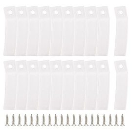 Alamic Drawer Stops Drawer Stoppers for Dresser Plastic Drawer Stopper with Screws for Furniture Chests Drawers Dressers - 20 Pack