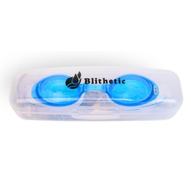 Blithetic Junior Anti Fog Swim Goggles, Shortsighted Myopia Swimming Goggles for Nearsighted Vision Multi Colors Child-Blue Myopia 700