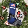 Silicherry 3 Pcs Police Christmas Stocking Police Officer Tactical Christmas