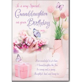 Granddaughter birthday Card Lovely Verse