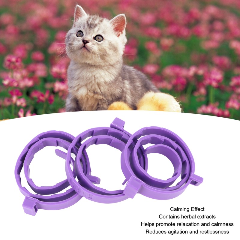 Cat Calming Collar Adjustable Soft Stress Anxiety Relief Kitten Relaxing