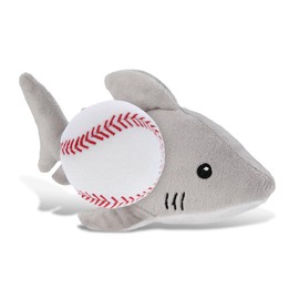 DolliBu Shark Stuffed Animal with Baseball Plush - Soft, Huggable Shark, Great Gifts for Kids, Adults - 6 Inches