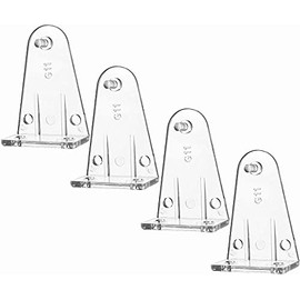 Cutelec 4pcs Hold Down Brackets Clear Color Bottom Rail Hold Clips for 2inch High Profile Blinds