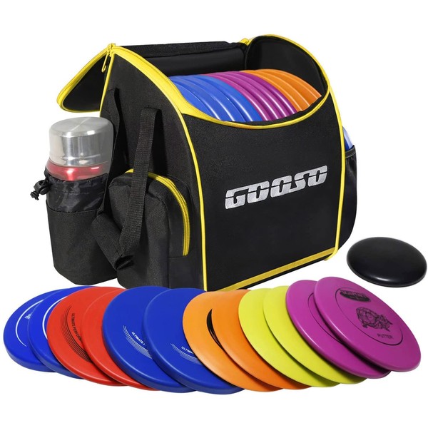 GOOSO Disc Golf Set with Bag - 12 PCS Flying
