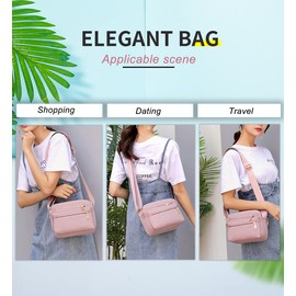 Women's Crossbody Bag, Multi Pocket Messenger Bag Shoulder Bag Travel Bag Handbags for Men&Women for Shopping Daily