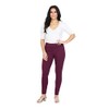 INTRO. Tummy Control High Waist Pull-On Cotton Spandex Legging Wine
