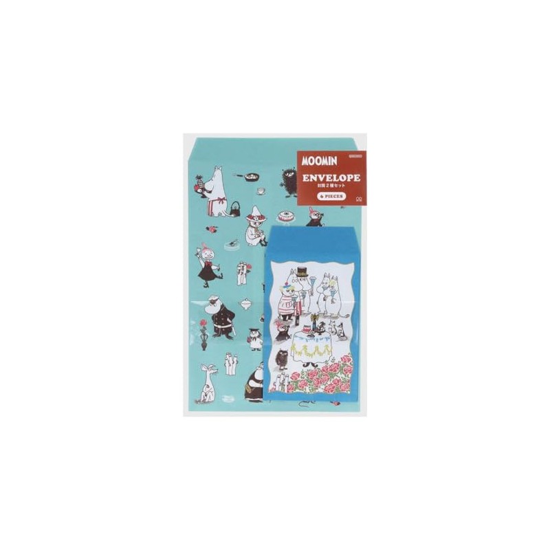 Sunstar Stationery Moomin Envelopes, Set of 2, 25 Spring &