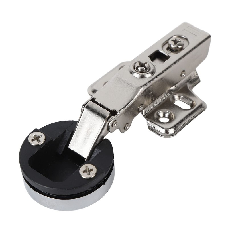 BAOK Silent Glass Door Hinge for Cabinet (Straight Arm, Full