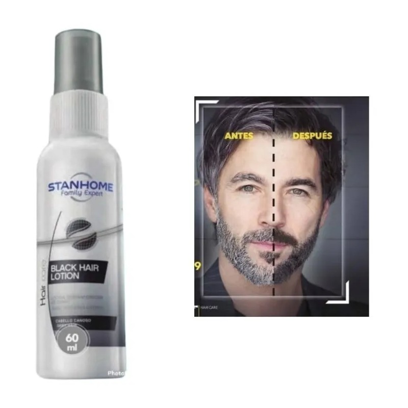 Loción Canas Barba Oscurece Cabello Henna Black Stanhome
