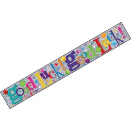 Good Luck Holographic Recyclable Party Banner Garland Decoration