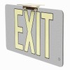 Photoluminescent Exit Sign Silver - UL924 Listed - Single-Sided -