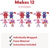 4E's Novelty Valentines Monster Craft Ornament (12 Pack) Foam Valentines