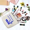 YULUENZE Sorority Presents Blue White Dove Canvas Makeup Bag Not