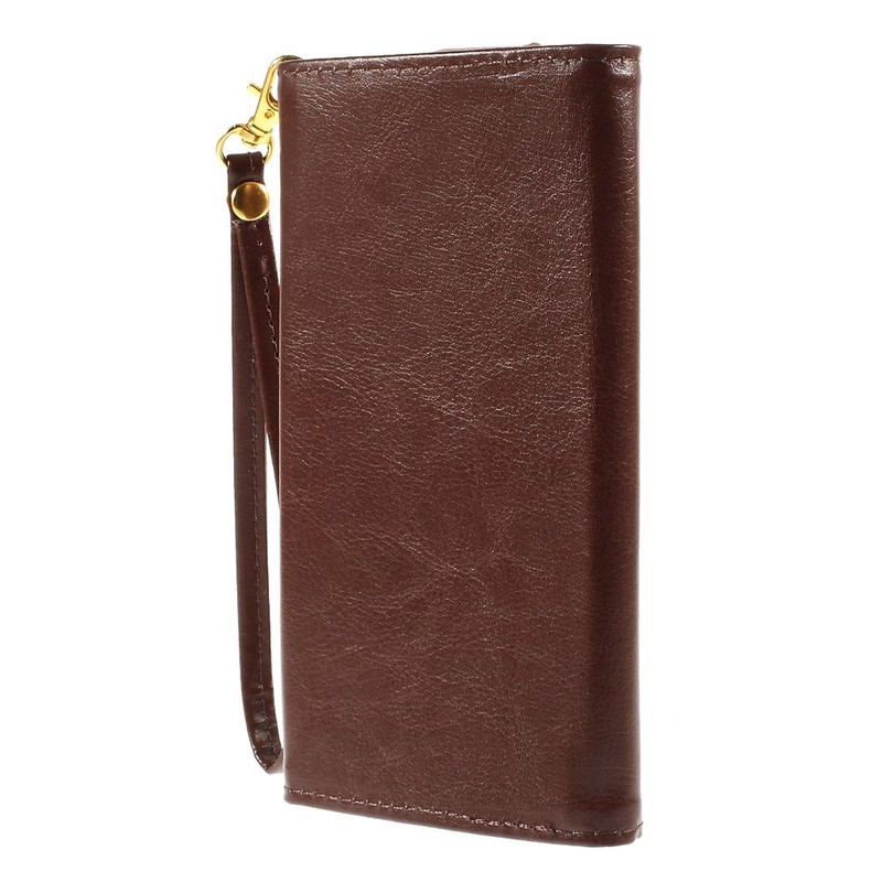 DFV Mobile Premium Crazy Horse PU Leather Wallet Case Cover