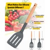Pack of 2 Silicone Cooking Spatula, Heat Resistant Solid Turner,