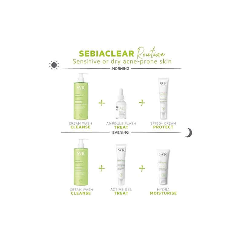 SVR Sebiaclear Creme Lavante Crema Limpiadora Facial para Piel con