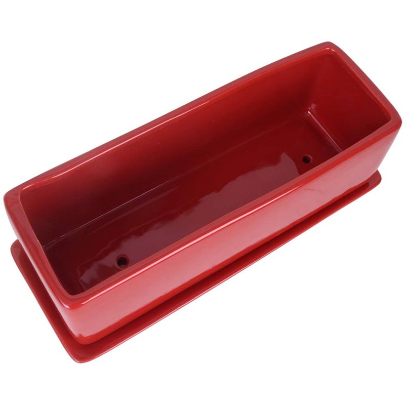 Vencer 14 Inch Rectangular Modern Minimalist Ceramic Succulent Planter Pot