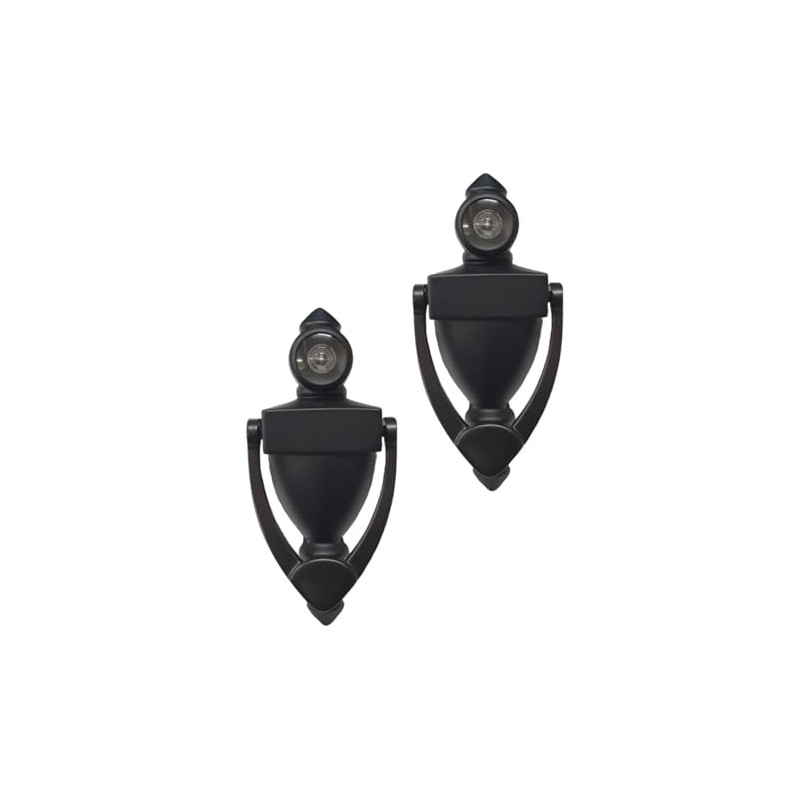 QCAA Door Knocker with 180 Degree Viewer, Zinc Die-Cast Construction