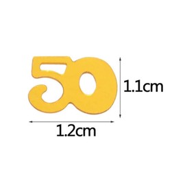 DIWULI, Birthday Number Confetti Gold Number 50 Elegant Table Confetti Table Decoration Glitter Birthday Decoration Scatter Decoration for Birthday Party Theme Party Decoration 50th Birthday DIY