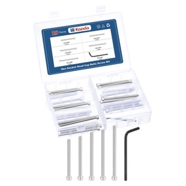 Kozelo 25pcs M5 Socket Head Cap Screws Bolts Nuts Assortment Kit - [M5x60/65/70/75/80mm] 304 Stainless Steel Allen Socket Drive for 3D Printer with Allen Wrench