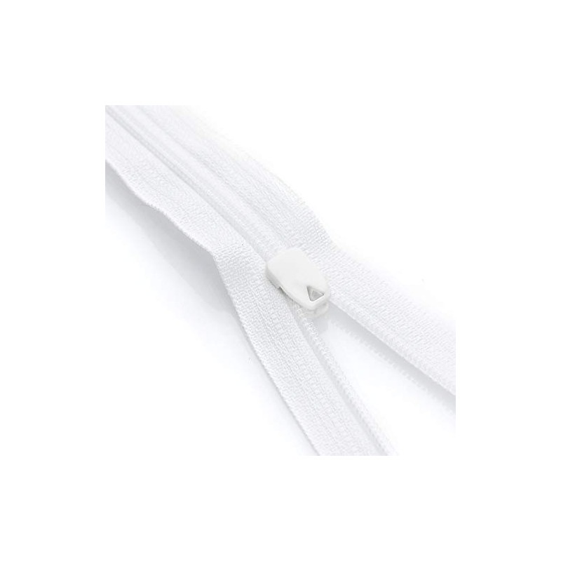 YKK Bed Linen Zip in White, Not Separable, 155 cm,