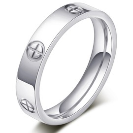 Love Promise Gold Ring for Women: Dainty Stainless Steel Ring Cubic Zirconia Wedding Band Engagement CZ Friendship Rings 18K Gold Silver Rose Gold Plated Birthday Gifts Dainty CZ Jewelry Size 5 6 7 8