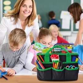 Garden Tool Bag,Stationery Large Capacity Tote Organizer | Tote Bag Organization With Multiple Compartment Pocket For Crafts, Art, Paper, Books, School, Sewing