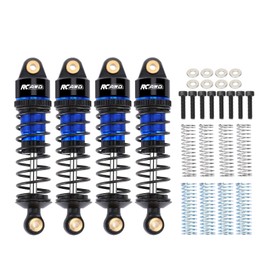 RCAWD 4PCS Aluminum Shock Set, 58mm for ARRMA 1/18 ARA2102 GROM MEGA Blue