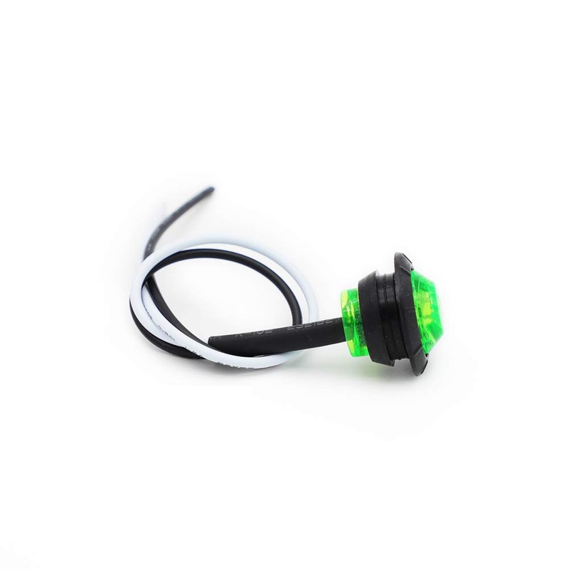 Ledvillage 100 Pcs 3/4 Inch Mini Round Green LED Bullet