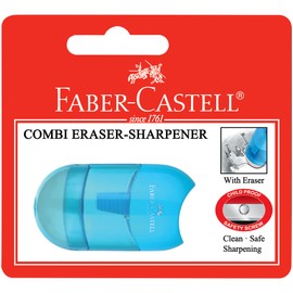 Faber-Castell Combi 1 Hole Sharpener and Eraser, (81-183692)