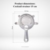 Buckingham Cocktail Strainer 4 Prong Hawthorne Professional Grade Stainless Steel